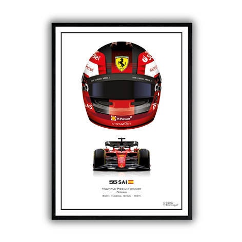 Poster Formel 1 Helme Rennfahrer Gewinner I Deko Print ohne Rahmen-5