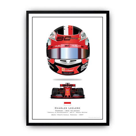 Poster Formel 1 Helme Rennfahrer Gewinner I Deko Print ohne Rahmen-8