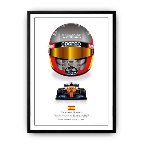 Poster Formel 1 Helme Rennfahrer Gewinner I Deko Print ohne Rahmen-9